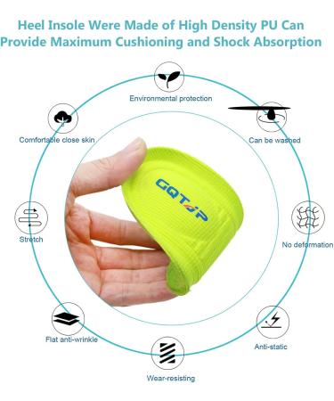 Green Heel Cups for Plantar Fasciitis & Heel Pain Relief - Large Size (Pack of 2) - Buy Online on GoSupps.com