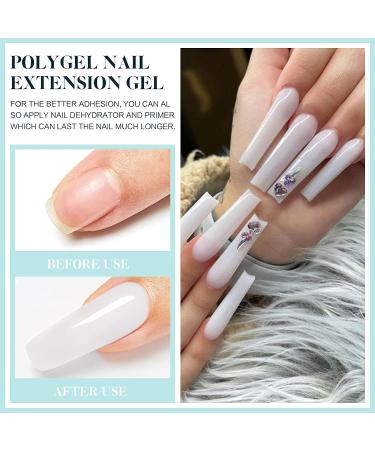 Morovan Poly Gel Nail 60ml White Builder Gel - Trendy Nail Art Extension for Salon & Home Use - Buy Online on GoSupps.com