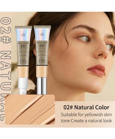 CC Cream Full Coverage Foundation with SPF 50+ Colour Correcting Full Coverage Foundation Concealer Foundation Makeup Flawless Cream Lightweight Concealer Long Lasting 24HR Waterproof Natural Color 30 g (Pack of 1) Natural-B - Buy Online on GoSupps.com