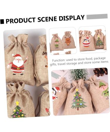Cabilock 48 Pcs Christmas Sack Calendars Santa Bag Christmas Advent Bags Countdown Blush Beam Port Elder - Buy Online on GoSupps.com