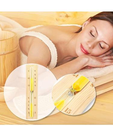 Buy Tahuaon 15-Minute Rotatable Sauna Hourglass - Heat-Resistant Wood & White Sand | Perfect for Relaxation & Wellness - Buy Online on GoSupps.com