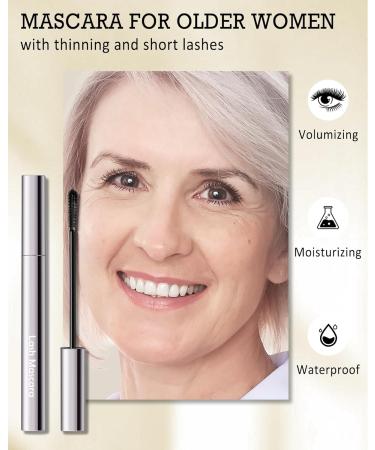 Black Mascara for Older Women 60 Plus Volumizing Mascara Volume and Length for Mature Women with Thinning Lashes Hypoallergenic Prime Mascara Long-Lasting Waterproof Makeup for Sensitive Eyes-01 01 Black - Buy Online on GoSupps.com