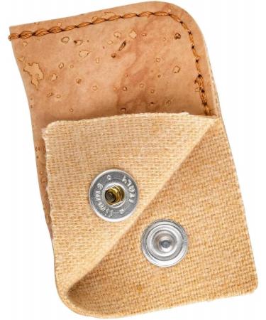 Eco-Friendly Cork Fabric Toothbrush Cover | Push Button Closure | Vegan & Sustainable | Made in Portugal - Buy Online on GoSupps.com