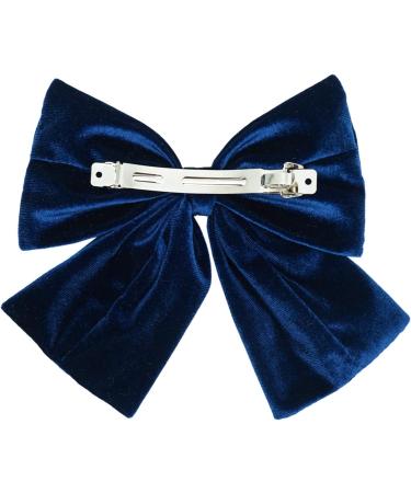 Ling & Bai Women Girls 8 Inch Large Velvet Hair Bows Clip Big Hair Bow Alligator Clip Hair Barrettes for Kids Teens (Navy Blue) - Buy Online on GoSupps.com