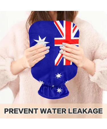 Australia Flag Pattern Hot Water Bottle 1L - Menstrual Cramp Relief & Bed Warmer Cover - Buy Online on GoSupps.com