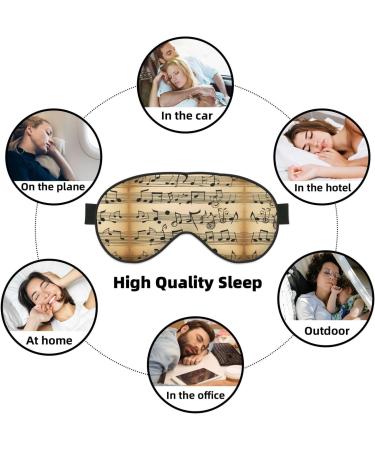 SSIMOO Musical Notes Print Eye Mask - Ultra-Soft Light-Blocking Comfortable Sleep Mask for Restful Sleep - International Shipping Available - Buy Online on GoSupps.com