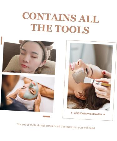 Mikinona 1 Set Four Piece Facial Mask Bowl DIY Facial Mask Tools Facial Mask Mixing Tools Makeup Kit Beauty Mask Facial Kit Skin Mask DIY Bowl Tool Mask Applicator Wooden - Buy Online on GoSupps.com