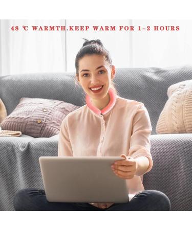 Shop Rosixehird Ergonomic Neck Heating Collar - Comfortable Leak-Proof Reusable Neck Warmer for Winter Sports & Walking - Pink - Buy Online on GoSupps.com