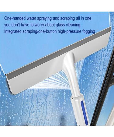 Squeegee For Window Cleaning with Spray and 3 Pads 2024 New Double Sided Spray Retractable Window Glass Cleani Cleaner Spray White 30cm panel - Buy Online on GoSupps.com
