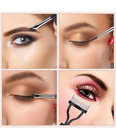 4 Pcs Eyelash Comb & Eyeliner Brush Set - Fine Angled Eyeliner Eyebrow Brush & Ultra Thin Liner Tool | International Shipping - Buy Online on GoSupps.com