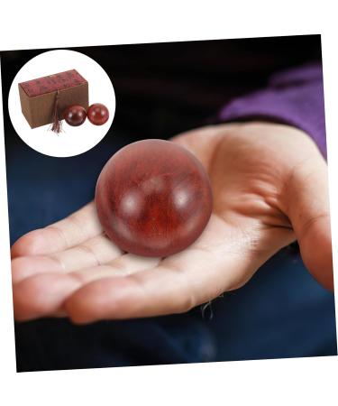 Gleavi Gymnastics Handballs & Massage Balls Set - Wooden Fitness Stress Relief Baoding Balls in Rosewood Gift Box - Buy Online on GoSupps.com