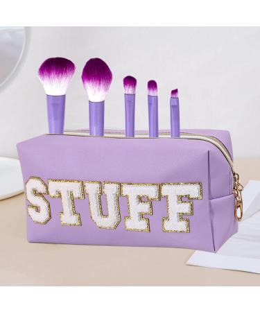 Beadable Makeup Brushes with Chenille Letter Stuff Bag Diy Makeup Pouch with Beaded Brushes Kit for DIY Beaded Eyeshadow Brush (1 Stuff Lavender Cosmetic Bag+5Pieces Beadable Makeup Brushes) Lavender Stuff Bag With Brush - Buy Online on GoSupps.com