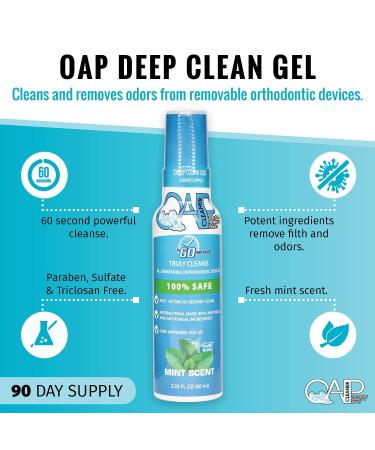 OAP Cleaner Orthodontic Cleaner | Retainer, Denture & Mouth Guard Cleanser | 60 Second Gel | Paraben & Sulfate Free - Buy Online on GoSupps.com