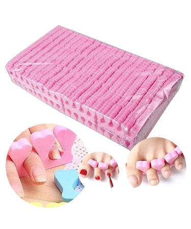 100 Pairs Soft Toe Separators Anti-Scratch Sponge Pedicure Bulk Nail Art Stretcher - Pink - Buy Online on GoSupps.com