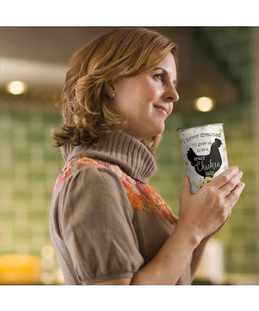 HOMISBES Crazy Chicken Lady Stainless Steel Tumbler - 20oz Chicken Sunflower Cup for Women - Perfect Gift for Chicken Owners and Lovers - Buy Online on GoSupps.com