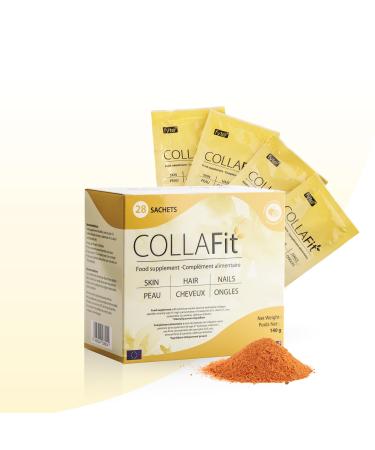Collafit Food Supplement | The Natural Path to Beauty | Improved Skin Hydration and Elasticity | Patented Marine Collagen Peptides (Type I) | 28 Bags
