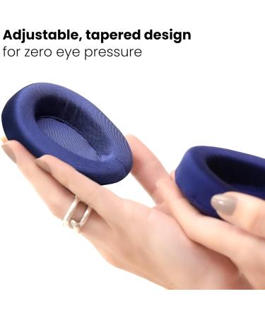 Manta Silk Sleep Mask - Luxury 100% Blackout Purple Silk Eye Mask for Ultimate Comfort Breathable Design & Adjustable Fit - Gentle on Skin & Hair - Buy Online on GoSupps.com