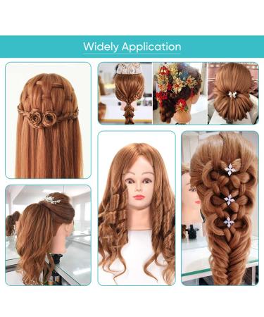24 Real Hair Practice Head for Hairdressers | Training Hairdressing Head with Holder | Perfect for Beauticians & Cosmetology Students - Buy Online on GoSupps.com