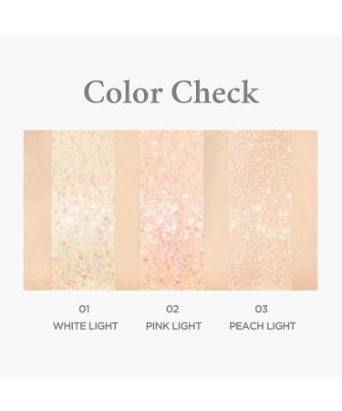 FLYNN Lightcatcher Liquid Glitter Eyeshadow - Long Lasting & Quick Drying | Lightweight Water Texture | No Fall-out - K beauty High-Impact Eye Look (02 Pink Light) 0.12oz - Buy Online on GoSupps.com