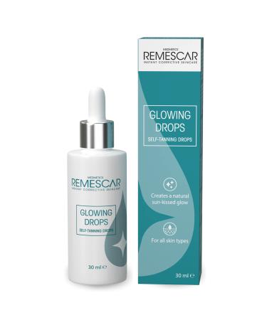 Remescar Glowing Drops 30ml - Self -browner drops for moisture cream - browning accelerated bronzing drops for a natural gloss & gradual tan - facial care tan generator - Buy Online on GoSupps.com