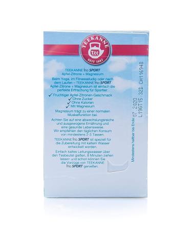 Teekanne Frio Sport Apple-Lemon-Magnesium Tea - Pack of 3 (54 Tea Bags) | Energizing Herbal Blend for Active Lifestyles - Buy Online on GoSupps.com