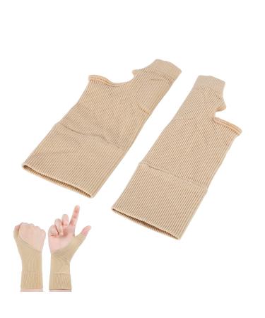 Thumb Hand Wrist Support 1 Pair Gel Thumb Support Gloves Adjustable Wrist Compression Sleeve Elastic Brace Sports Bandage for Arthritis Joint Sprains Pain Relief