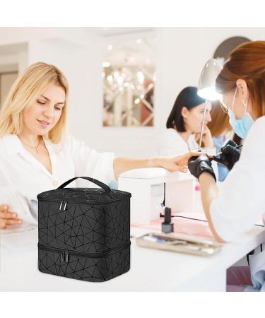 Lyricalist Nail Organizer Double Layer Design Nail Polish Holder Carrying Case Nail Polish Organizer Bag Nail Box Organizer Case Holds 30 Bottles Nail Polish - Buy Online on GoSupps.com