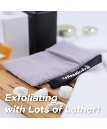 Soap Pocket Exfoliating Pouch - 2 Pack Body Scrubber & Lifting Pads | White Smoke | Ideal for Large Bar Soap & Leftovers - Buy Online on GoSupps.com
