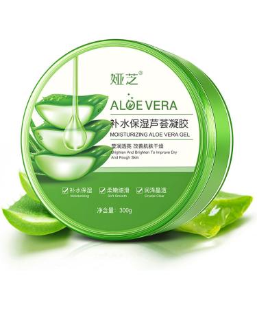 Aloe Vera Gel 300g Natural Aloe Gel Sun Relief Moisturizer Organic Aloe Vera Gel for Face & Body Soft and Soothing Sensitive Skin Hydration - Buy Online on GoSupps.com