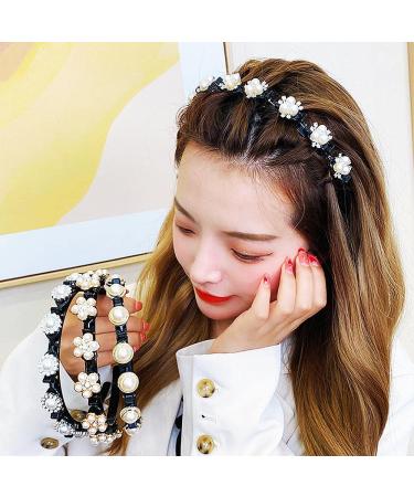 Qazuoik 4 PACK Hairpin Headbands - Double Bangs Hairstyle Headwear for Women - Cute Hair Accessories for Styling - Buy Online on GoSupps.com