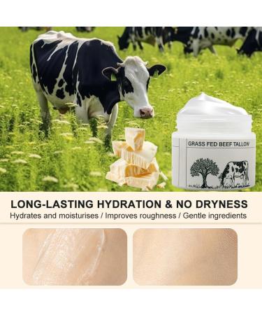  HASAIKA Organic beef tallow skin care cream - Moisturizing and nourishing for dry and sensitive skin - 50 ml - Buy Online on GoSupps.com