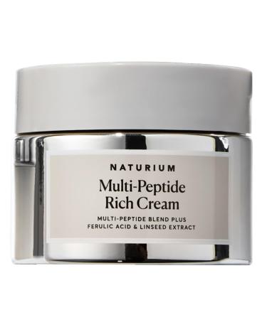 Naturium Multi-Peptide Rich Cream Hydrating & Nourishing to Help Appearance of Fine Lines & Wrinkles Vegan & Cruelty-Free 1.7 oz