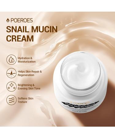 Poeroes 8% Caffeine Eye Serum & 99.3% Moisturizing Snail Mucin Cream for Anti-Aging & Hydration Combination Pack - Buy Online on GoSupps.com