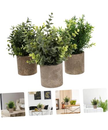 Zerodeko 3pcs Artificial Bonsai House Plants Para De Mujer Interior Flower Pots Indoor Faux Aloe Plant House Plant Pots Fake Ceramic Planter Plastic Household Small Potted Plants Office - Buy Online on GoSupps.com