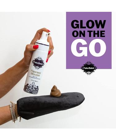 Fake Bake Flawless Self Tanning Mousse - Streak-Free, Long-Lasting Glow - For All Skin Tones - Women & Men - 6.7 oz - Buy Online on GoSupps.com