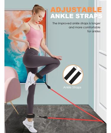 Resistance Bands Exercise Bands Resistance Bands for Working Out Work Out Bands with Handles for Men and Women Fitness Strength Training Home Gym Equipment (Mottled 150LBS+3 Hip Bands) - Buy Online on GoSupps.com