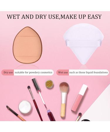 16-Piece Mini Powder Puff Triangle Finger Makeup Set - Soft Beauty Face Setting Sponge Pack for Mineral Loose Powder - Body & Face Cosmetic Foundation Sponge - Wet & Dry Makeup Tool - Buy Online on GoSupps.com