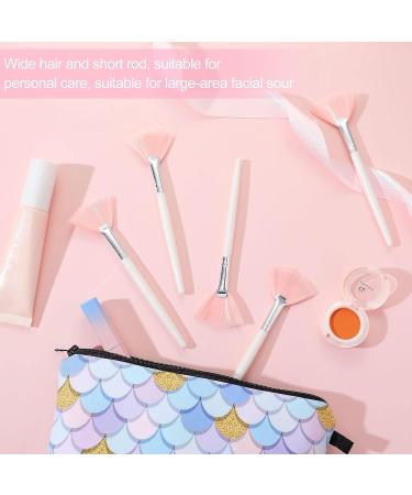 24-Piece Soft Fan Brush Set for Face Masks & Makeup - Pink Esthetician Tools - Buy Online on GoSupps.com