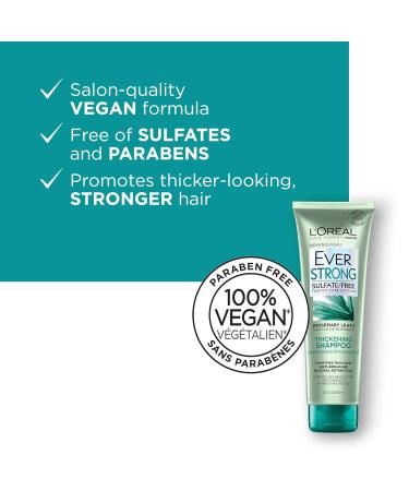 L'Oreal Paris EverStrong Thickening Shampoo - Rosemary Scent 8.5 Fl Oz | Optimal Hair Care for Stronger Thicker Hair - Shop Internationally - Buy Online on GoSupps.com