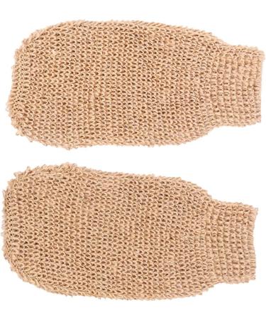 2pcs Exfoliating Bath Scrub Gloves for Women - Miss Ramie Jute Spa Mittens - Buy Online on GoSupps.com