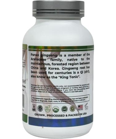 Mother Nature Yin Chen Ginseng (Panax Ginseng) Herbal Supplement - 400mg - 120 Vegan Pullulan Capsules - Made in USA - Buy Online on GoSupps.com