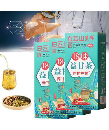 Daily Liver Nourishing Tea 18 Different Nature Herbs 18 Flavors of Liver Protection Tea 30 Bags/Box Everyday Nourishing Liver Tea (3 Boxes)
