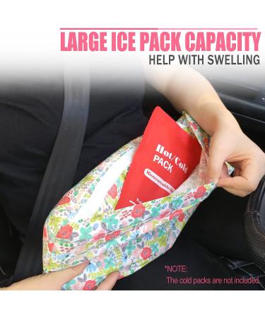 BNRendles Abdominal Seat Belt Pillow for Hysterectomy & Tummy Tuck Recovery - Ice/Hot Pocket, C-Section Post-Surgery Cushion with Hook N Loop Tape - Camellia - Buy Online on GoSupps.com