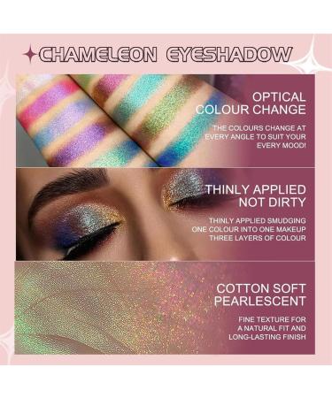 Adriana Nicole Cosmetics Eyeshadow Single Color Ethereal Eyeshadow Exquisite Glitter Eyeshadow Dual Chrome Eyeshadow (01#) - Buy Online on GoSupps.com