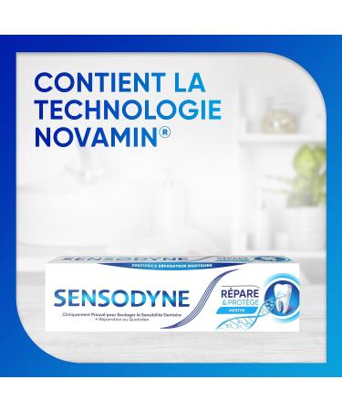 SENSODYNE Dentifrice R pare et Prot ge pour les Dents Sensibles Apporte une Protection Longue Dur e Menthe Lot de 2x75ml 75 ml (Lot de 2) Nouvelle Formule - Buy Online on GoSupps.com