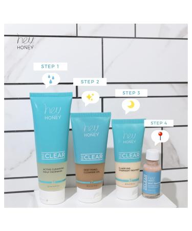 Hey Honey Skincare Be Clear - Acne Spot Treatment Overnight, Pimple Drying Lotion, Use Over Zits Whitehead & Blemishes 1 OZ - Buy Online on GoSupps.com