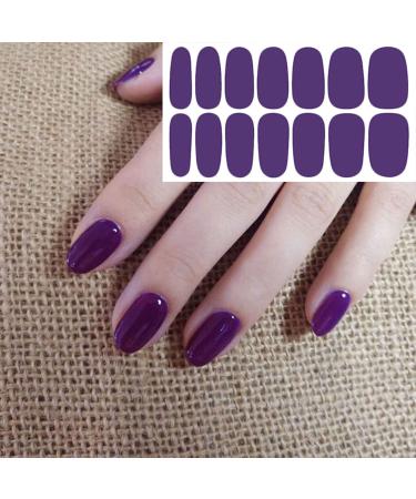 WOKOTO 20 Dark Solid Color Nail Polish Strips Stickers - Self-Adhesive Punk Rock Gel Wraps with Nail File for Women's Nail Art - Buy Online on GoSupps.com