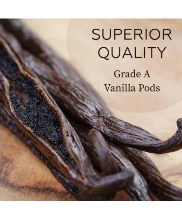 Grade A Whole Vanilla Beans - 5 Pods for Vanilla Extract, Baking, Ice Cream, Coffee - Rich Taste, Long-lasting Flavor - Buy Online on GoSupps.com