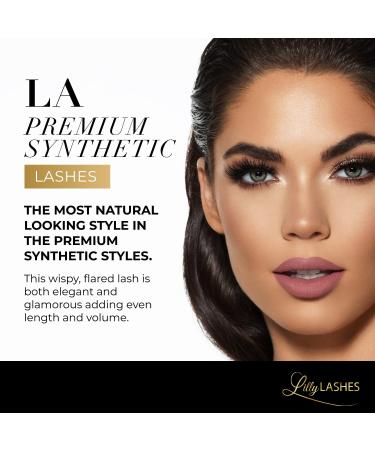 Lilly Lashes Premium Synthetic Eyelashes | Vegan & Reusable | Natural Wispy Look | Full Bodied 15mm False Lashes | International Shipping Available - Buy Online on GoSupps.com