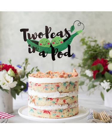 Two Peas in a Pod Cake Topper Pea Twins Cake Topper Twins Baby Shower Decoration Pea Themed Baby Shower Supplies 2 Peas in a Pod Cake Decor - Buy Online on GoSupps.com